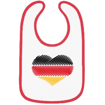Discover Heart - Black Red Gold (Germany / Flag / Scribble) Bibs