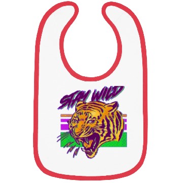 Discover Stay wild, 80's tiger Bibs