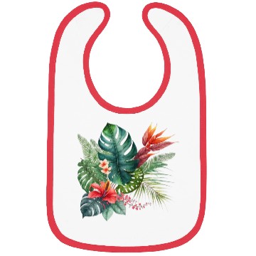 Discover Watercolor Tropical Leaves Clipart, Tropical Leaf Bibs