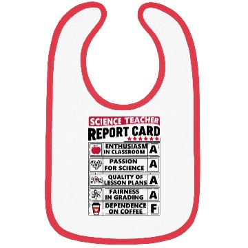 Discover Science Teacher Report Card Bibs