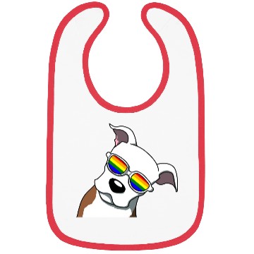 Discover LGBTQ CUTE PIT BULL PRIDE DESIGN Bibs