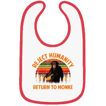 Discover Reject Humanity Return To Monke Meme Monkey Bibs