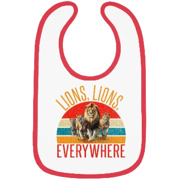 Discover Lions Lions everywhere Lion Bibs