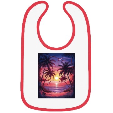 Discover summer beach "Tropical Twilight Serenity" Bibs