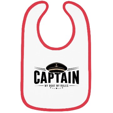 Discover Captain - My Boat My Rules Saying Quote Bibs