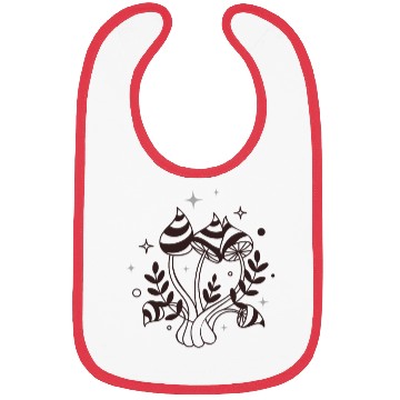 Discover Groovy Hippie Mushroom Bibs