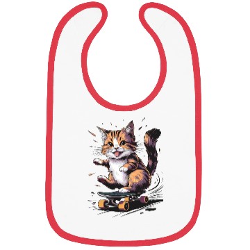 Discover Skateboard Cat Bibs