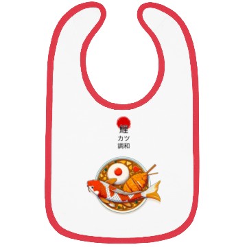 Discover Harmony of Koi Fish and Katsu Delight Bibs