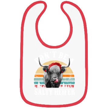Discover Don't Be A Salty Heifer Cute Highland Cow Lover Bibs