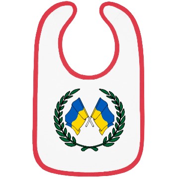 Discover Flags Ukraine in laurel wreath Bibs