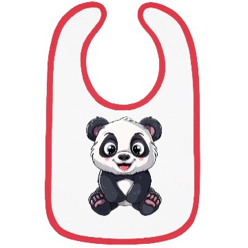 Discover Adorable Panda Cub Portrait Bibs