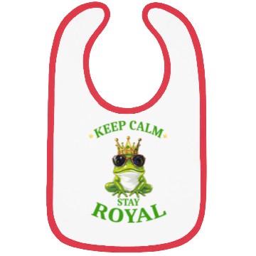 Discover Royal Frog With Crown And Sunglasses Bibs