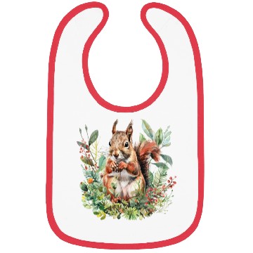 Discover Squirrel Clipart - Woodland Creatures Art, Cute Bibs