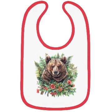 Discover Bear Clipart - Cute Bear Illustrations, Woodland Bibs