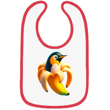 Discover Banana Penguin Funny Anthropomorphic fruit Animals Bibs