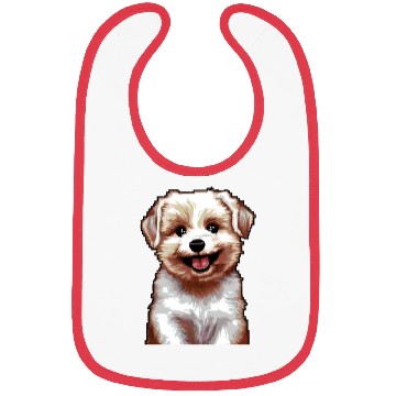 Discover Pixel Puppy Art Bibs