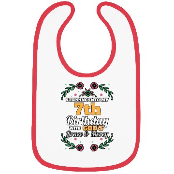Discover Stepping into my 7th Birthday Religious Bday Bibs