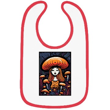 Discover Forest Mushroom Princess Bibs