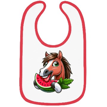 Discover Horses Horse Lover Farmer Melon Summer Bibs