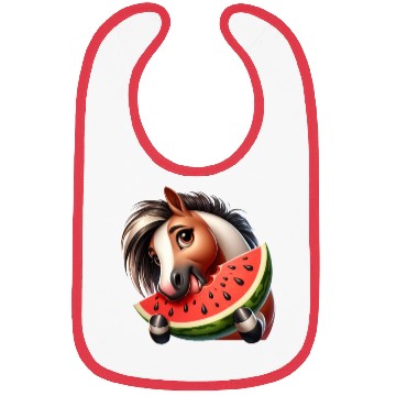 Discover Horses Horse Lover Farmer Melon Summer Bibs
