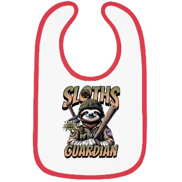 Discover Sloth Funny Military Animal Design Bibs
