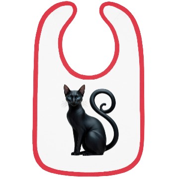 Discover Elegant Black Sphynx Funny Bibs
