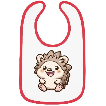 Discover Adorable Smiling Hedgehog Cartoon Bibs