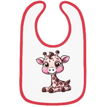 Discover Adorable Baby Giraffe Character For You Bibs