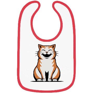 Discover Happy Orange Tabby Vector 3 Colors Bibs