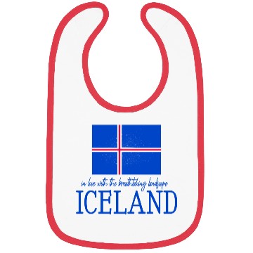 Discover Nordic Flag Illustration with Icelandic Text Bibs