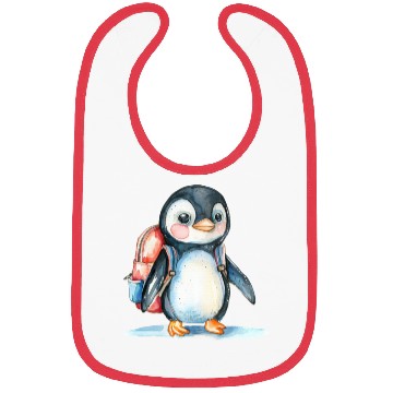 Discover Watercolor Cute School Animals, Back to School Bibs