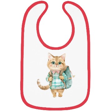 Discover Watercolor Cute School Animals, Back to School Bibs