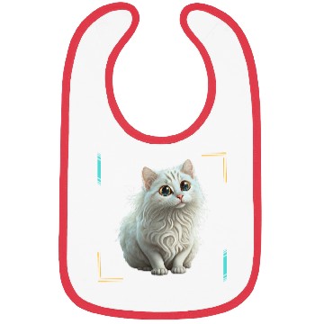Discover Cute White Cat Bibs