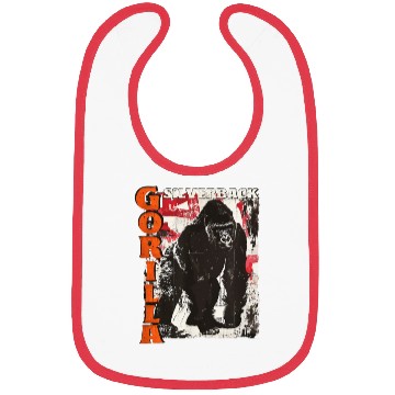 Discover Gorilla Monkey Growling Silverback Bibs