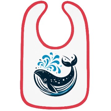 Discover whale in the sea Bibs