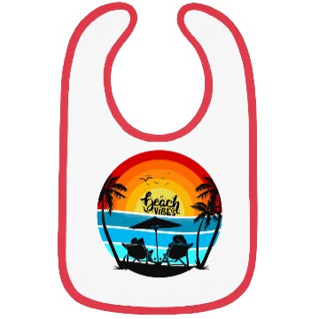 Discover Beach Vibes - Ocean Scene - Adults & Cocktails Bibs