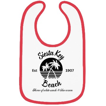 Discover Siesta Key Beach, Florida Est 1907 - White Sands Bibs