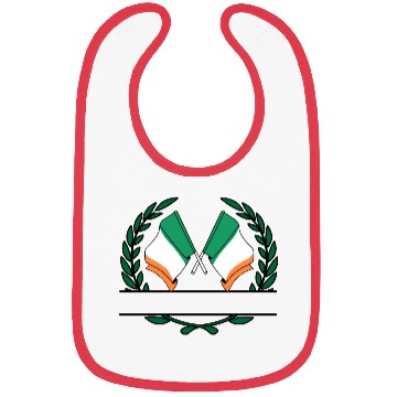 Discover Flags Ireland laurel wreath banner Bibs