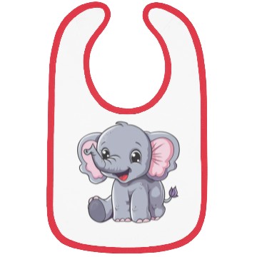 Discover Adorable Baby Elephant Joyful Smile Bibs