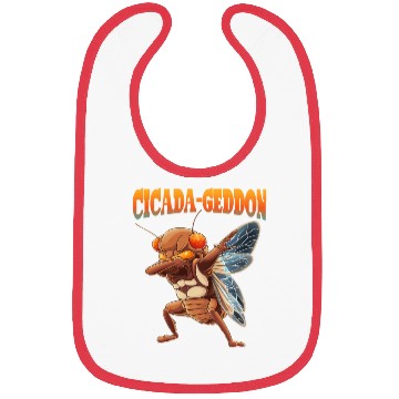 Discover Funny Dabbing Cicada 2024 Dab Bibs