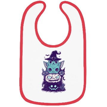 Discover spooky scary friends Bibs
