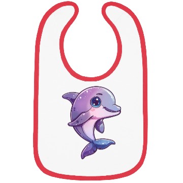 Discover Adorable Purple Dolphin Fantasy Creation Bibs