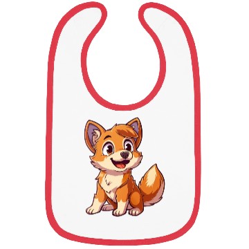 Discover Adorable Smiling Fox Cub Enthusiast Bibs
