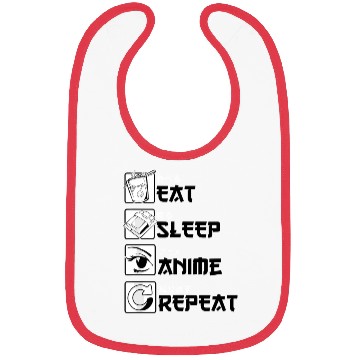 Discover Eat Sleep Anime Repeat Anime Lovers Gifts for Men Bibs