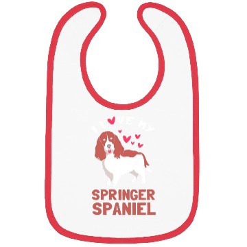 Discover Cute Dog Lover I Love My Springer Spaniel Bibs