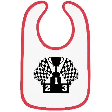 Discover Car race cup flag podium Bibs