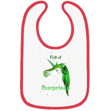 Discover unicorn surprises green unicorn Bibs