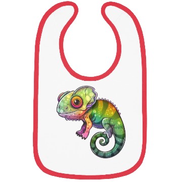 Discover Colorful Chameleon Fantasy Creature Bibs