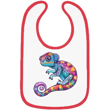 Discover Colorful Chameleon Fantasy Creature Bibs