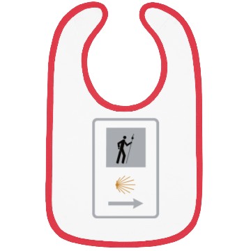 Discover Way of St. James Pilgrim Camino Shell Sign Bibs